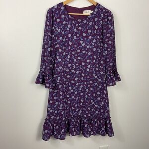 Eliza J Jewel Neck A Line Dress Floral Print Size 14‎